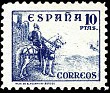 Spain 1937 Isabella the Catholic 10 Ptas Blue Edifil 830